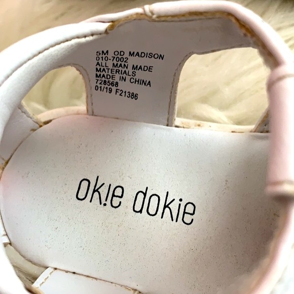 Okie Dokie Toddler Girls Madison Strap Sandals 5m - Picture 8 of 12